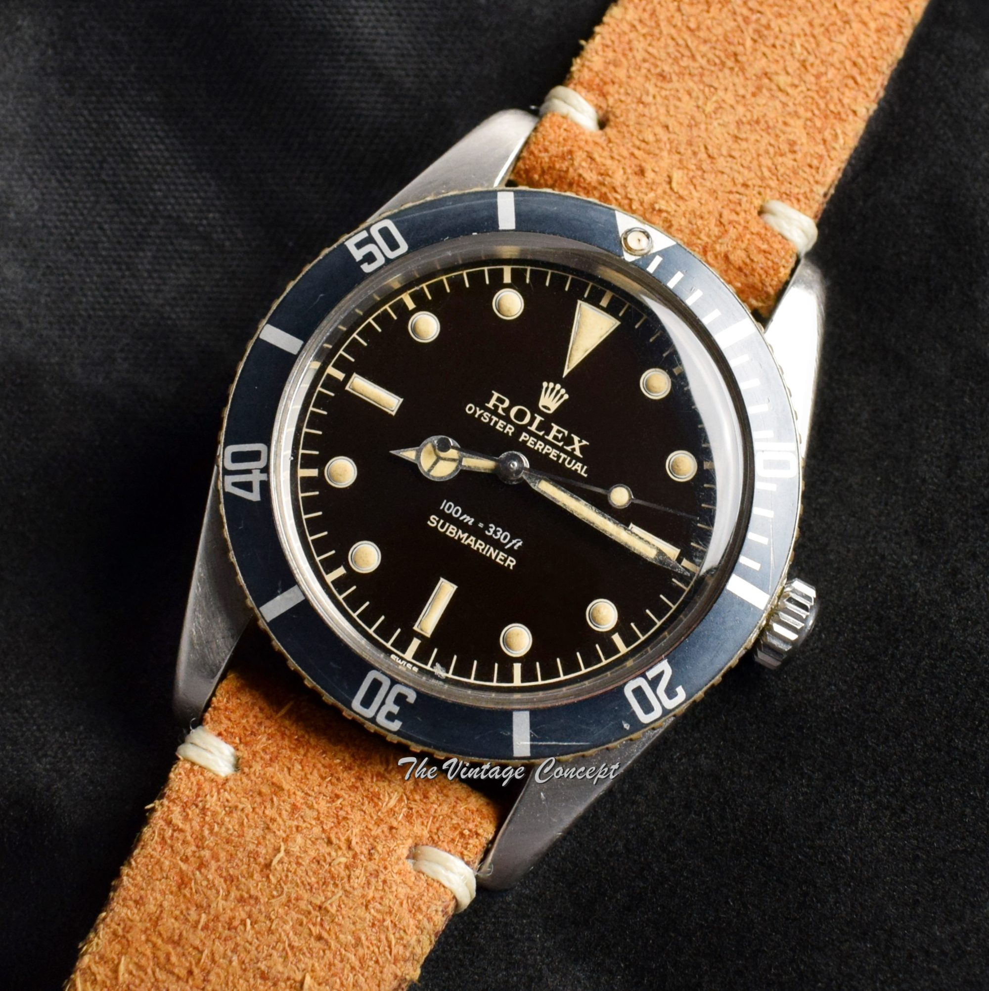 Rolex Submariner Small Crown Chocolate Gilt Dial 5508 w/ Original Paper (SOLD) - The Vintage Concept