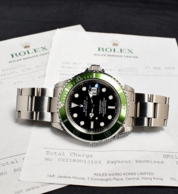 Rolex Submariner 50th Anniversary "Flat 4" 16610LV w/ Service Papers (SOLD) - The Vintage Concept