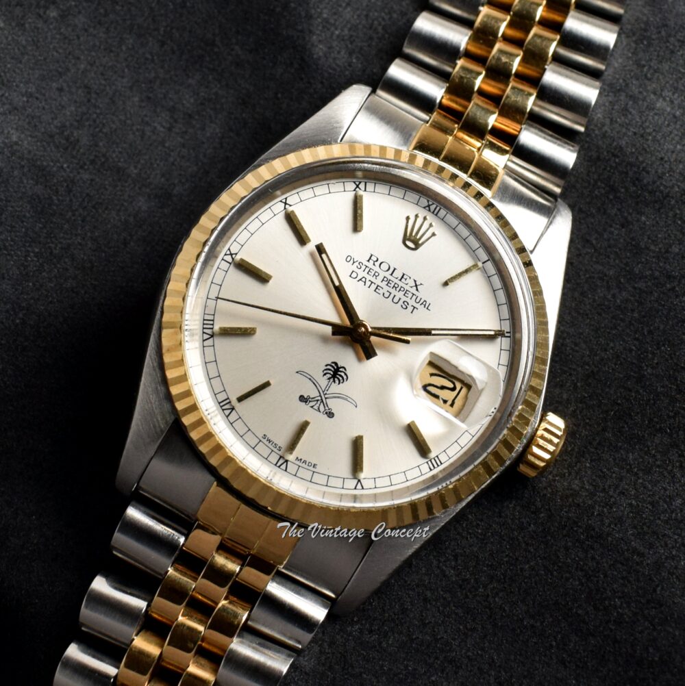 Rolex Datejust Two-Tones Saudi Arabia Logo 16013 (SOLD) - The Vintage ...