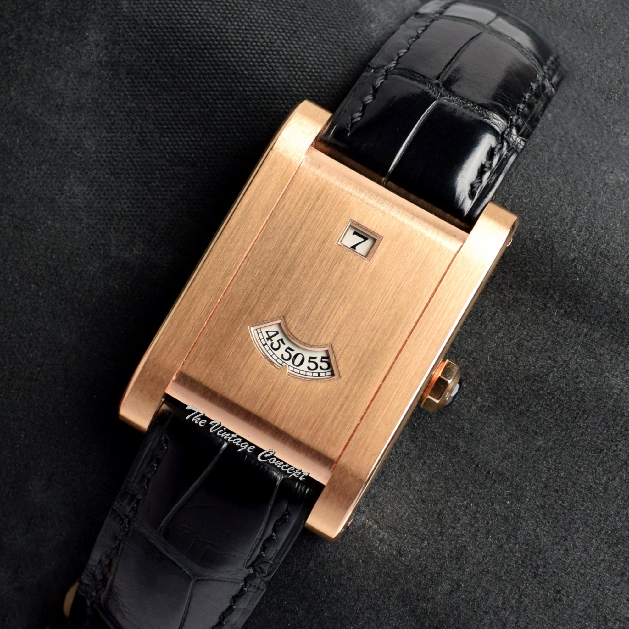 Cartier 18K RG Tank Jumping Hours Limited Edition (Full Set) (SOLD) - The Vintage Concept