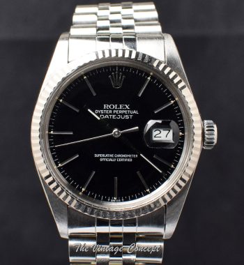 Rolex Datejust Black Dial 16014 (SOLD) - The Vintage Concept