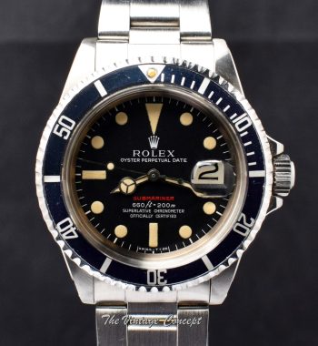 Rolex Submariner Single Red MK IV 1680 w/ Service Record (SOLD) - The Vintage Concept