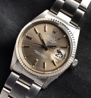 Rolex Datejust Greyish Champagne Dial 16014 (SOLD) - The Vintage Concept