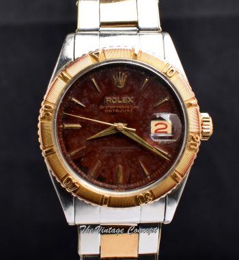 Rolex Red "Datejust" Two-Tones Tropical Gilt Dial 6609 - The Vintage Concept