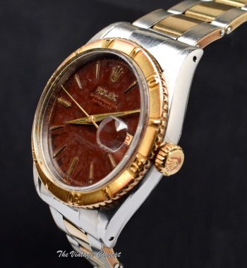 Rolex Red "Datejust" Two-Tones Tropical Gilt Dial 6609 (SOLD) - The Vintage Concept