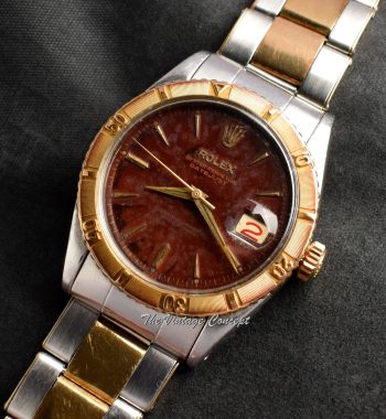 Rolex Red "Datejust" Two-Tones Tropical Gilt Dial 6609 (SOLD) - The Vintage Concept