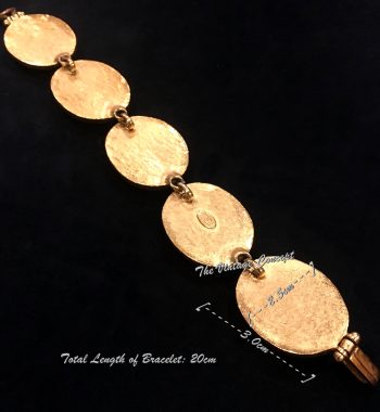 Chanel Gold Tone Lapis Stone CC Logo Bracelet 95A (SOLD) - The Vintage Concept