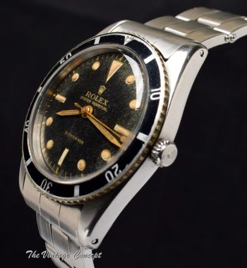 Rare Rolex Submariner Small Crown Gilt Dial 6204 (SOLD) - The Vintage Concept