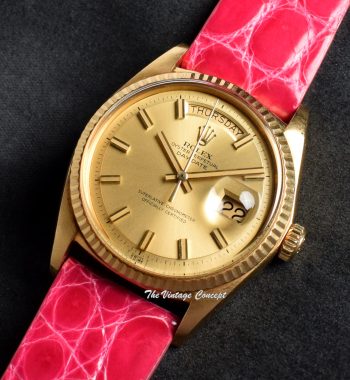 Rolex Day-Date 18K YG Wideboy Dial 1803 (SOLD) - The Vintage Concept