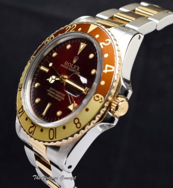 Rolex GMT-Master Two-Tones Brown Nipple Dial 16753 (SOLD) - The Vintage Concept