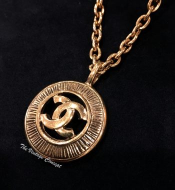 Chanel Gold Tone Pendant Short Necklace 80's (SOLD) - The Vintage Concept