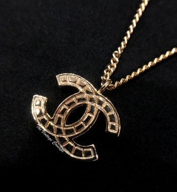 Chanel Gold Tone Small Logo Necklace 07A (SOLD) - The Vintage Concept
