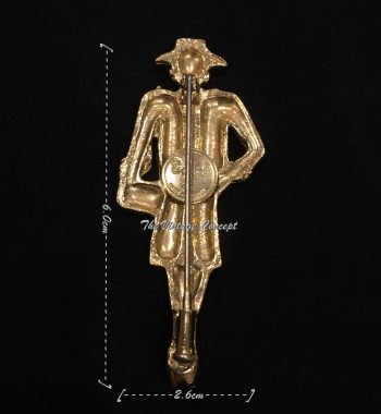 Chanel Gold Tone Coco Chanel Gabrielle Mademoiselle Brooch Pin from 80's (SOLD) - The Vintage Concept