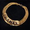 Chanel Gold Tone C-H-A-N-E-L Choker Necklace from 80’s (SOLD)