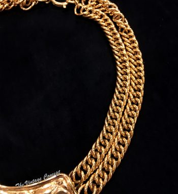 Chanel Gold Tone C-H-A-N-E-L Choker Necklace from 80's (SOLD) - The Vintage Concept