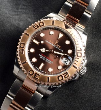 Pre-owned Rolex Yacht-Master 37mm Chocolate Dial 268621 (Full Set) w/ Purchase Invoice (SOLD) - The Vintage Concept