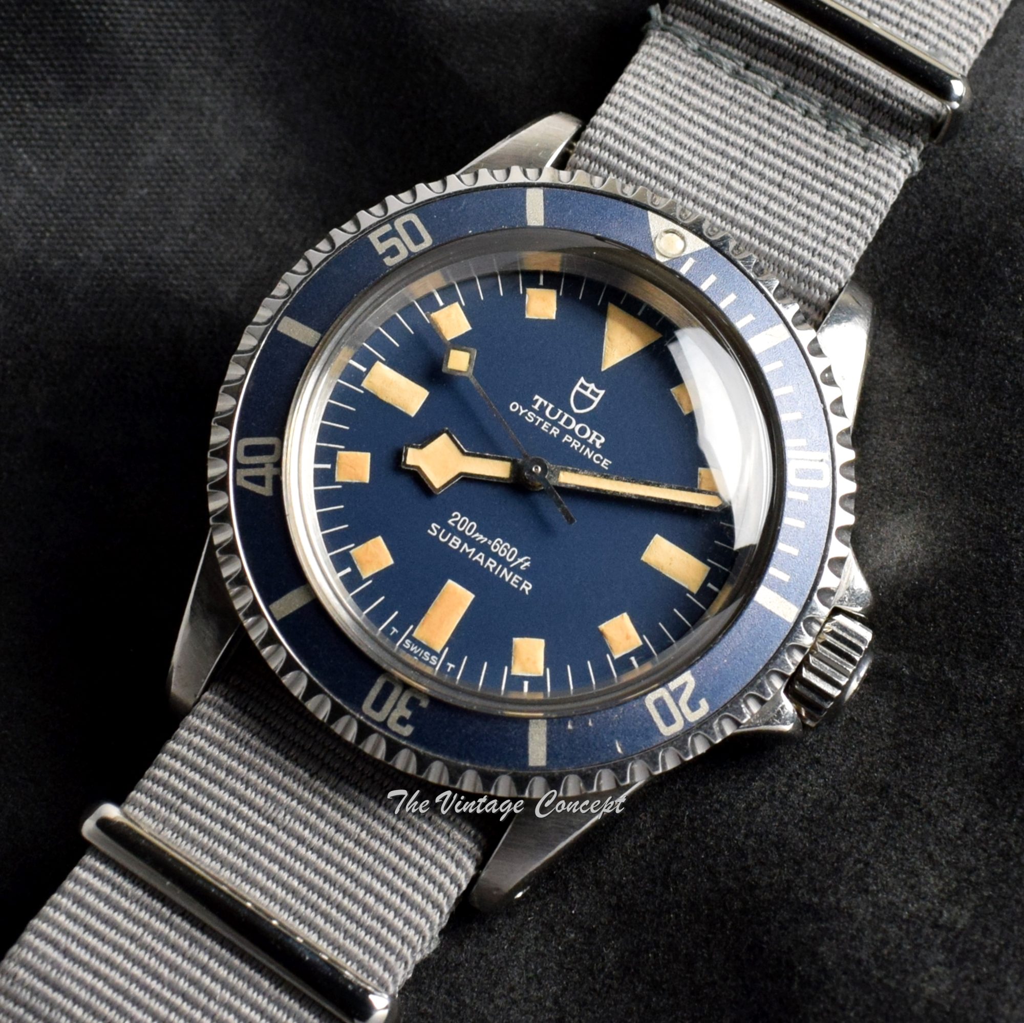 Tudor Submariner Blue Snowflake No Date 94010 (SOLD) - The Vintage Concept
