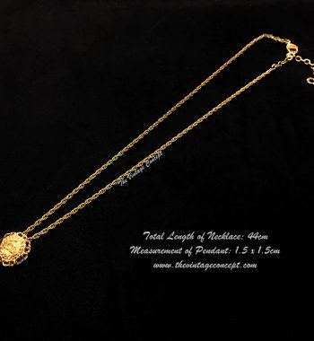 Dior Gold Tone "CD" logo Pendant Necklace - The Vintage Concept