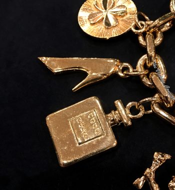Vintage Chanel Gold Tone Heavy Charm Bracelet from 70-80's (SOLD) - The Vintage Concept