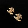 Chanel Gold Tone Small Paris CC Logo Clip Earrings 99A