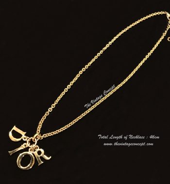 Dior Gold Tone D-I-O-R Necklace (SOLD) - The Vintage Concept
