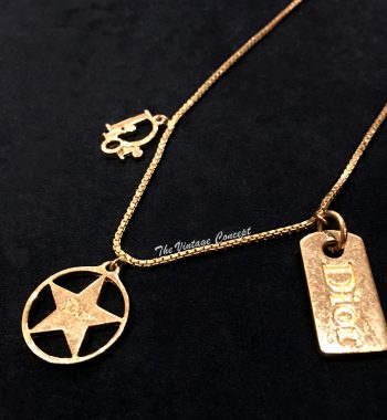 Dior Gold Tone Small Charms Short Necklace (SOLD) - The Vintage Concept