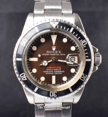 Rolex Submariner Single Red MK II Tropical Dial 1680 - The Vintage Concept