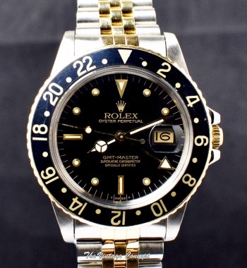 Rolex GMT-Master Two-Tones Black Nipple Dial 16753 (SOLD) - The Vintage Concept