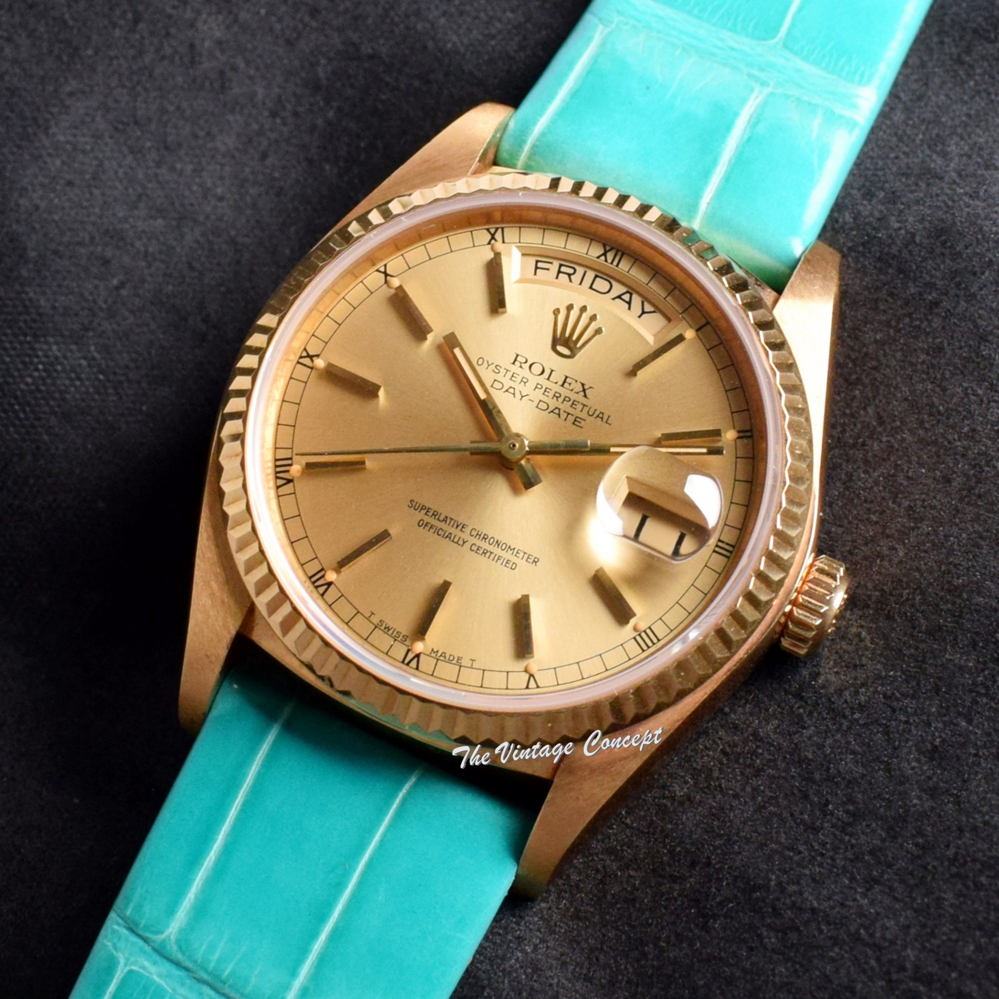 Rolex Day-Date 18K YG Gold Dial 18038 (SOLD) - The Vintage Concept
