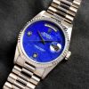 Rolex Day-Date 18K WG Lapis Dial w/ Diamond Indexes 18239 (Box Set) (SOLD)