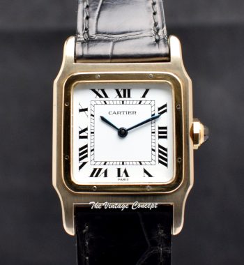 Rare Cartier Santos Dumont Two-Tone 18K WG & YG Paris Dial 78225 Manual Wind Watch (SOLD) - The Vintage Concept