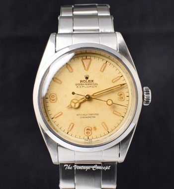 Rolex Explorer Albino Off White Ivory Dial 6610 - The Vintage Concept