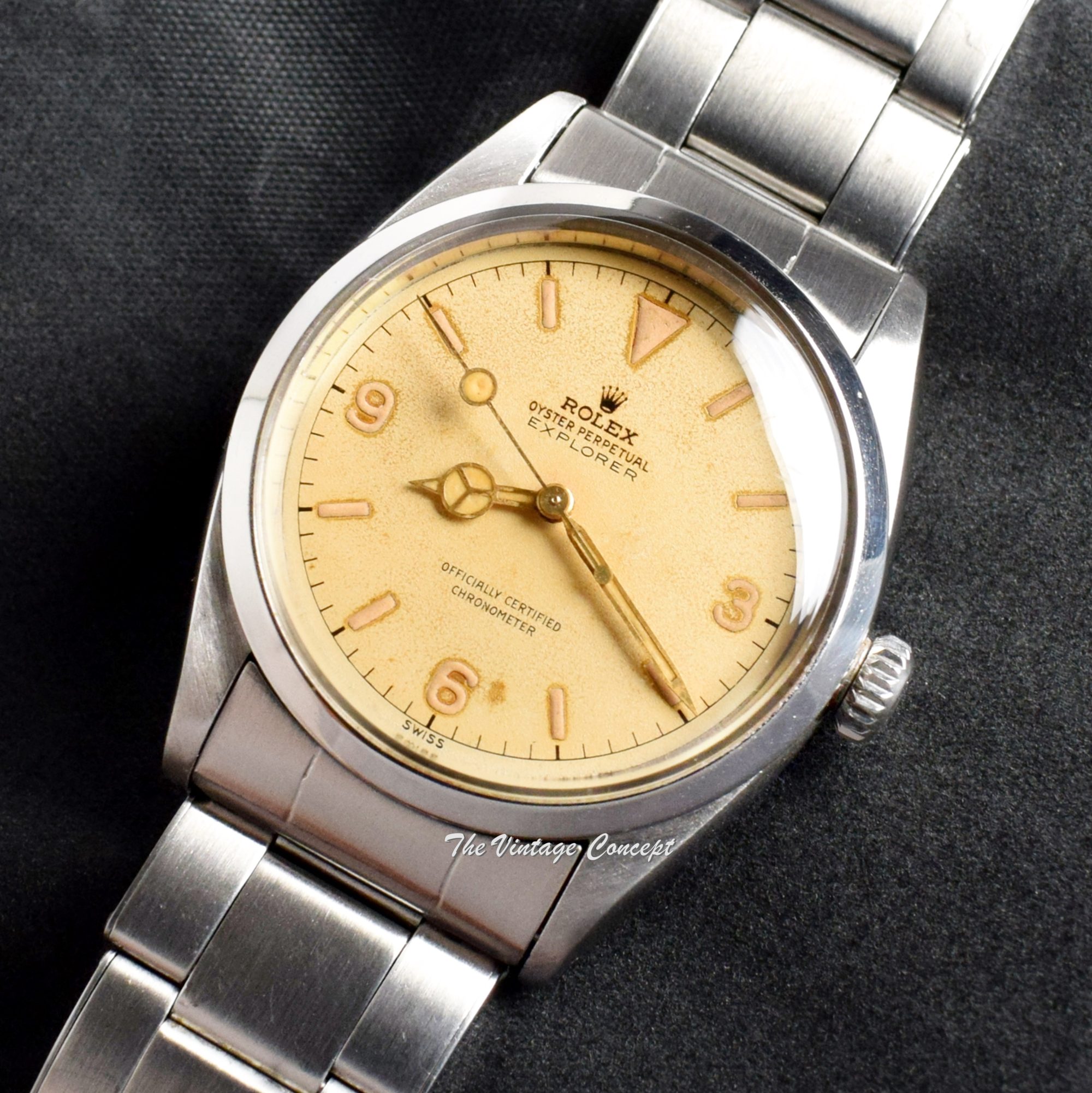 Rolex Explorer Albino Off White Ivory Dial 6610 - The Vintage Concept
