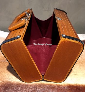 Vintage Chanel Brown Wooden Trunk Cruise Handbag Limited to 100 VIP Clients from 1994 (SOLD) - The Vintage Concept