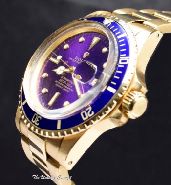 Rolex Submariner 18K Yellow Gold Purple Nipple Dial 1680 - The Vintage Concept