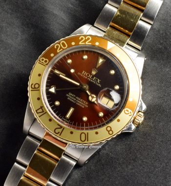 Rolex GMT-Master Root Beer Brown Nipple Dial 16753 (SOLD) - The Vintage Concept