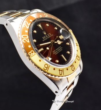 Rolex GMT-Master Root Beer Brown Nipple Dial 16753 (SOLD) - The Vintage Concept