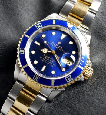 Rolex Submariner Two-Tone Steel Yellow Gold Blue Dial 16613