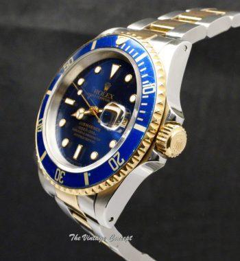 Rolex Submariner Two-Tone Steel Yellow Gold Blue Dial 16613 (SOLD) - The Vintage Concept