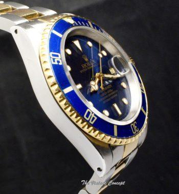 Rolex Submariner Two-Tone Steel Yellow Gold Blue Dial 16613 - The Vintage Concept