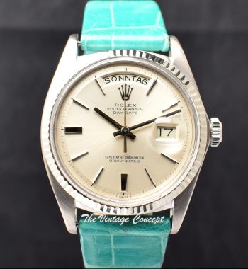 Rolex Day-Date 18K WG Silver Dial 1803 - The Vintage Concept