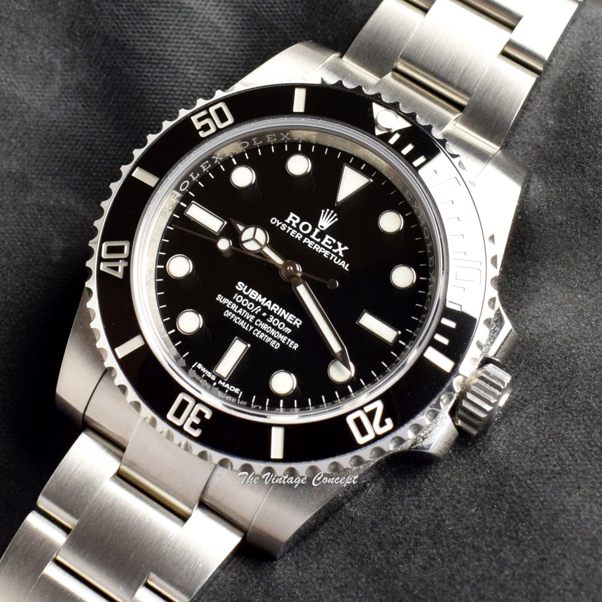 Rolex Submariner No Date 114060 w/ Rolex Guarantee Card (SOLD) - The Vintage Concept