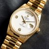 Rolex Day-Date 18K YG White Agate Stone Dial w/ Diamond Indexes 18238 (Complete Full Set)   (SOLD)