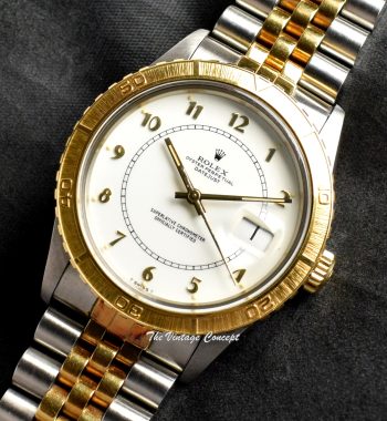 Rolex Datejust Two-Tone White Dial w/ Numeral Indexes 16253 w/ Original Paper (SOLD) - The Vintage Concept