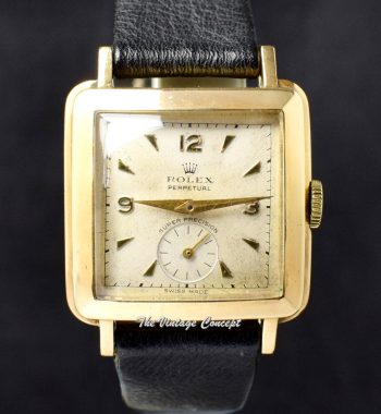 Rolex 18K YG Gold Square Shape Bubbleback 4643 (SOLD) - The Vintage Concept