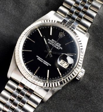 Rolex Datejust Black Dial 16014 - The Vintage Concept