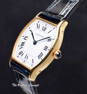 Cartier Tortue 18K Yellow Gold Manual Wind Paris Dial 60035 (SOLD) - The Vintage Concept