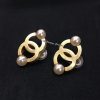 Chanel Gold Tone Logo w/ Side Faux Pearls Clip Earring 02A  (SOLD)