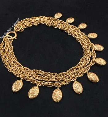 Chanel Gold Tone Heavy Charm Necklace 1980's (SOLD) - The Vintage Concept