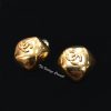 Chanel Gold Tone Square 3-D Shape Clip Earring 98A